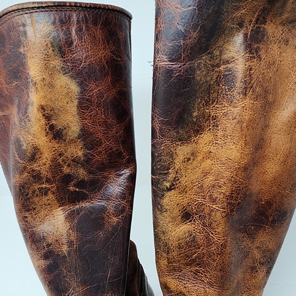 Freebird Shado Distressed‎ Leather Tall Boots Womens 7 Made in Mexico - Picture 16 of 16
